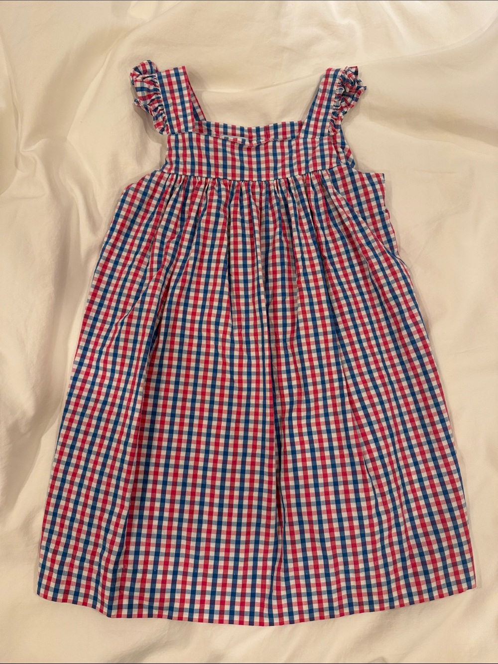 Red & Blue Gingham Sleeveless Sundress
